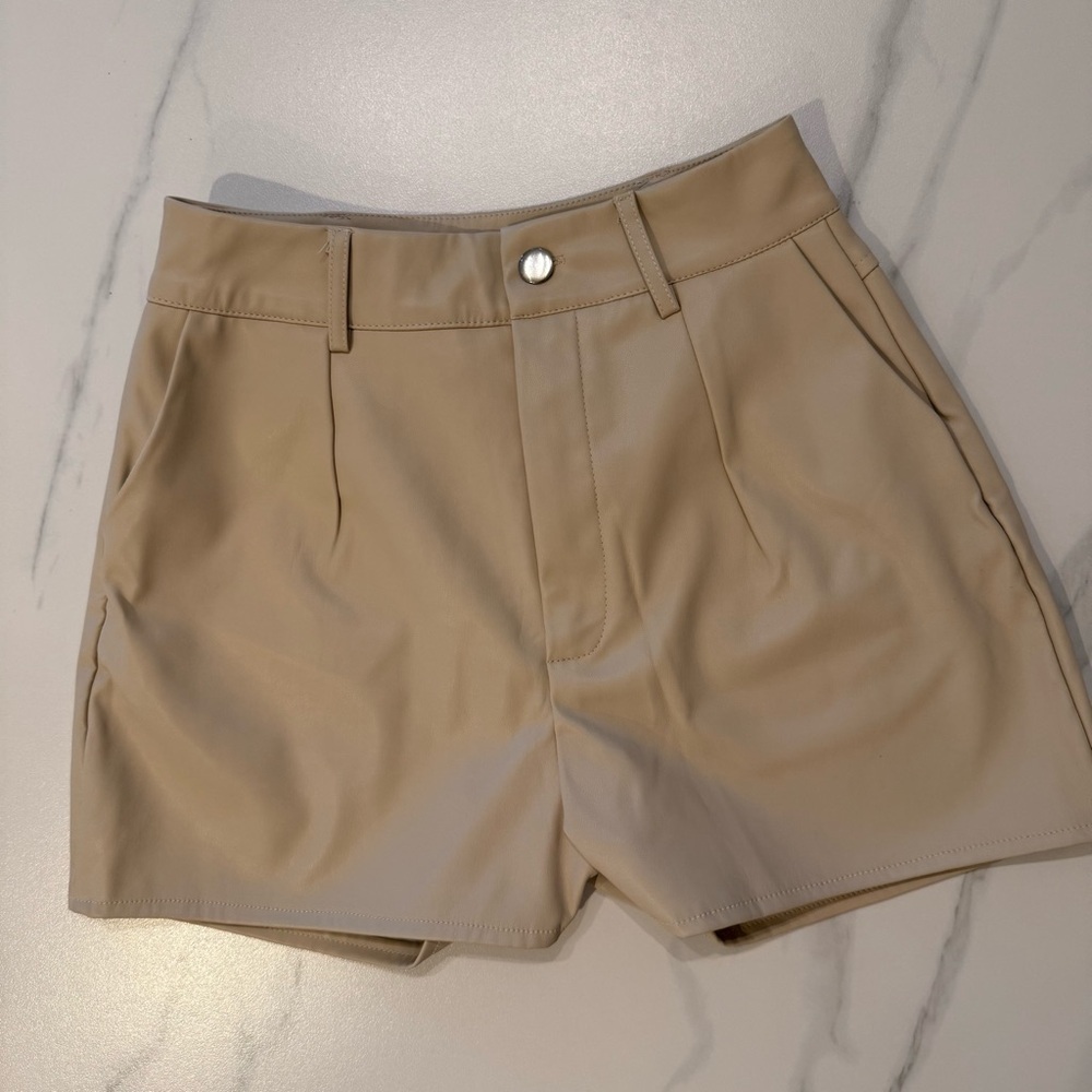 Charlotte Russe Tan High-Rise Tailored Shorts (With Tag*)